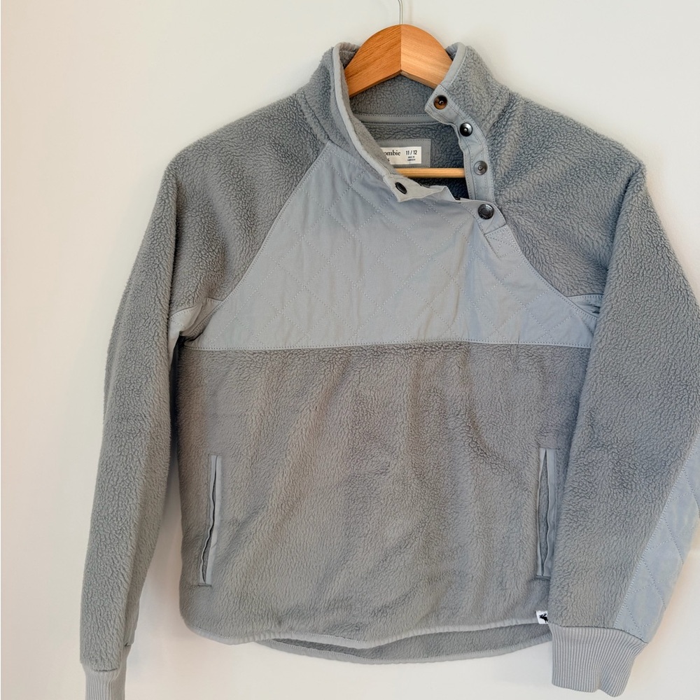 Girl’s Asymmetrical Snap-up Fleece Jacket